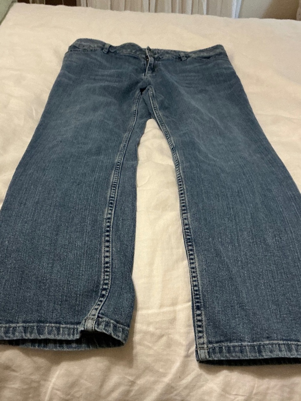 J.Jill Authentic Fit Slim Jeans 10 Petite Medium Blue Denim